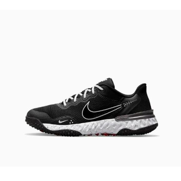 Nike Men's  'Alpha Huarache Elite 3 Turf' Sneakers in Black/White Size 7 - Picture 1 of 10